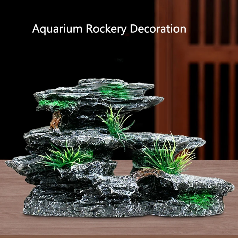 Aquarium Driftwood - Hars Aquarium Rotstuin Bergdecoratie Kunstmatig Uitzicht
