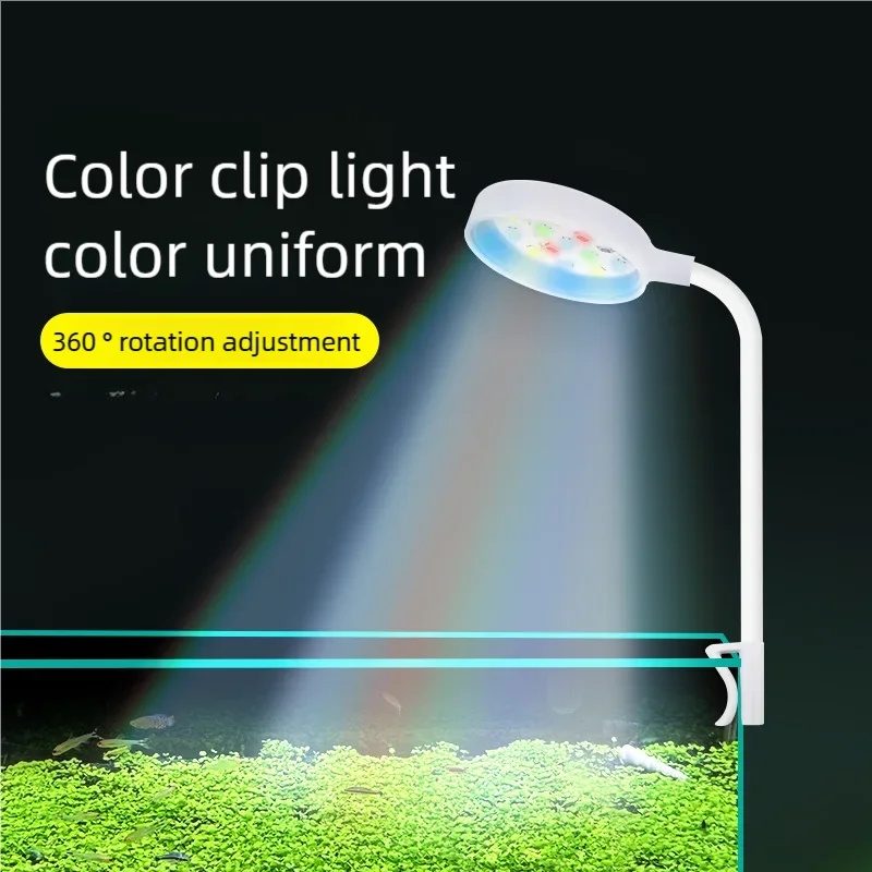 Aquarium Plant Light - 3W LED Clip-On Aquariumlamp Vol Spectrum
