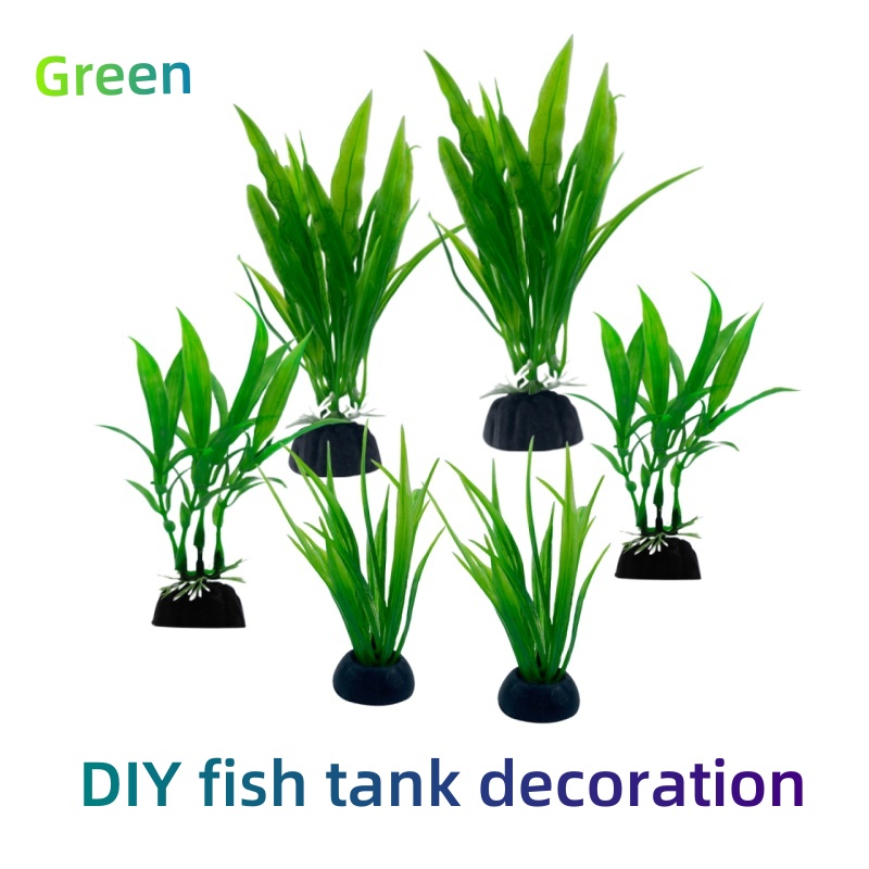 Aquarium Plants Live - 6 stuks aquariumplanten, groene kunstplanten voor