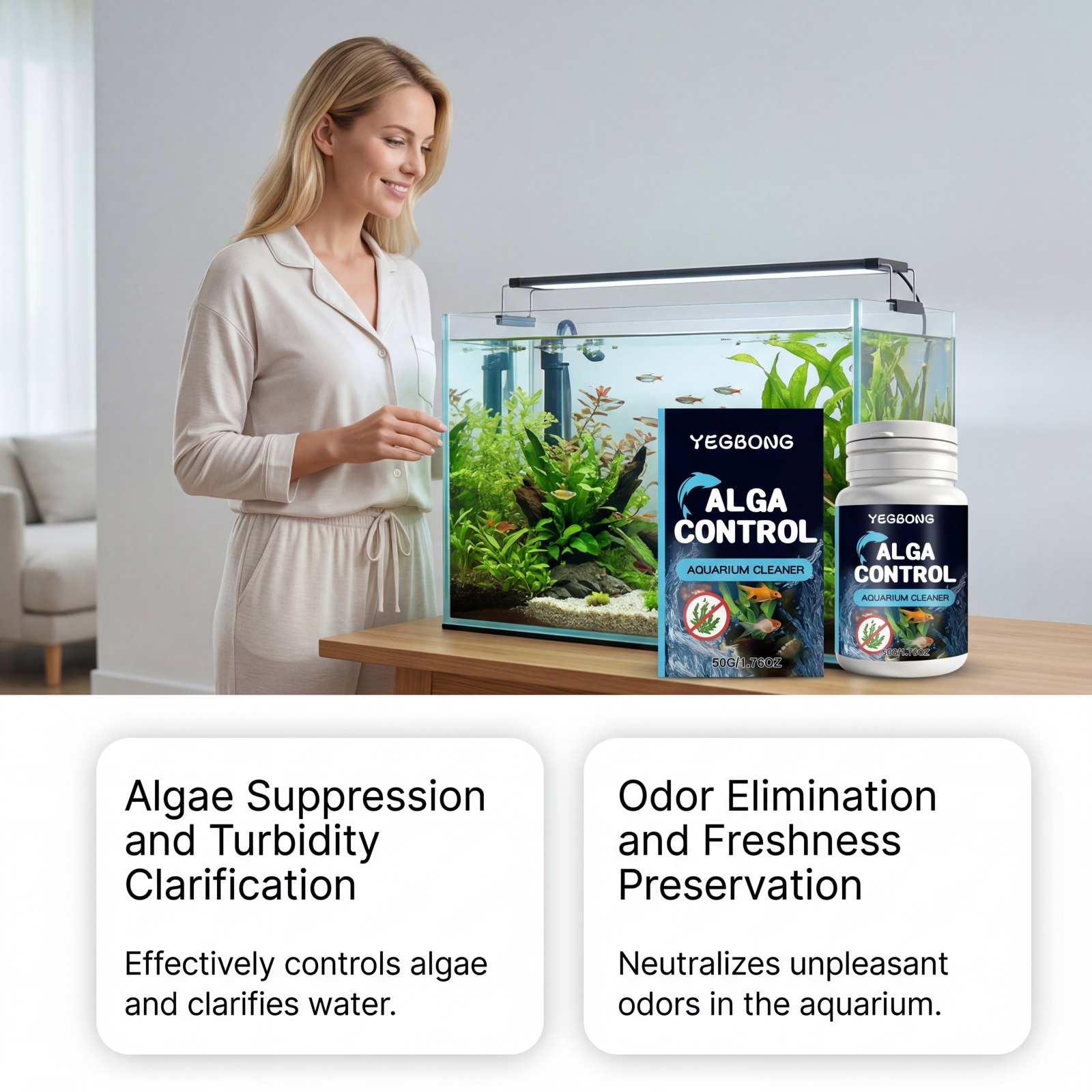 50g Aquariumreiniger Poeder Vi - Planted Aquarium Algae Control recensie en prijs
