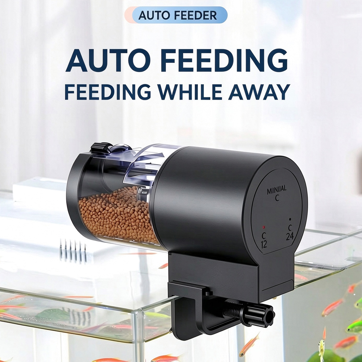 Automatische visvoeder met een - Aquarium Fertilizer recensie en prijs