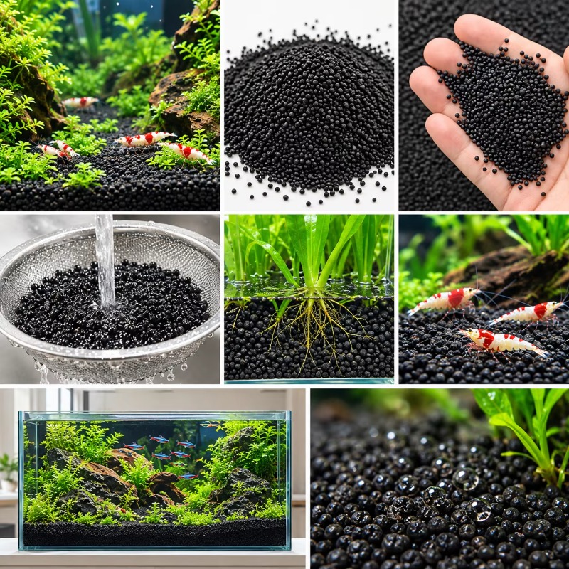 Zwarte aquariumbodem voor wate - Aquarium Plant Substrate recensie en prijs